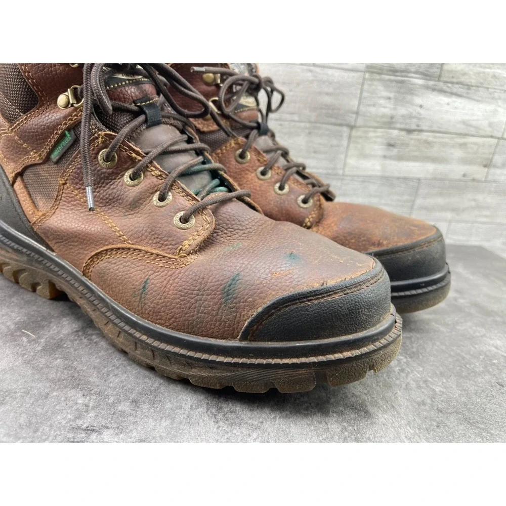 Georgia Zero Drag 6in Safety Boots Mens 13M Brown Leather Steel Toe Work Hi